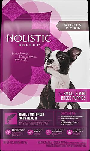 Holistic Select Natural Grain Free Dry Dog Food, Small & Mini Breed Puppy Recipe